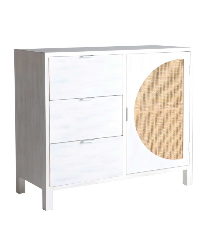 Cómoda Daleyza blanca y natural