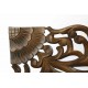 Cabecero Achilleus madera tallada marrón