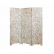 Biombo 3 paneles Akhenaten madera tallada