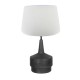 Lámpara de mesa Anaxagoras madera negra pantalla blanca