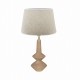 Lámpara de mesa Androniko madera natural pantalla beige