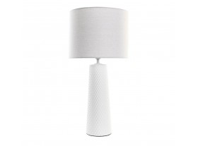 Lámpara de mesa Berenice blanca cerámica martilleada