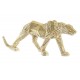 Figura Lidpar resina leopardo relieve dorado