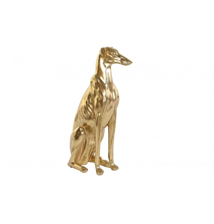 Figura Doggy resina galgo dorado