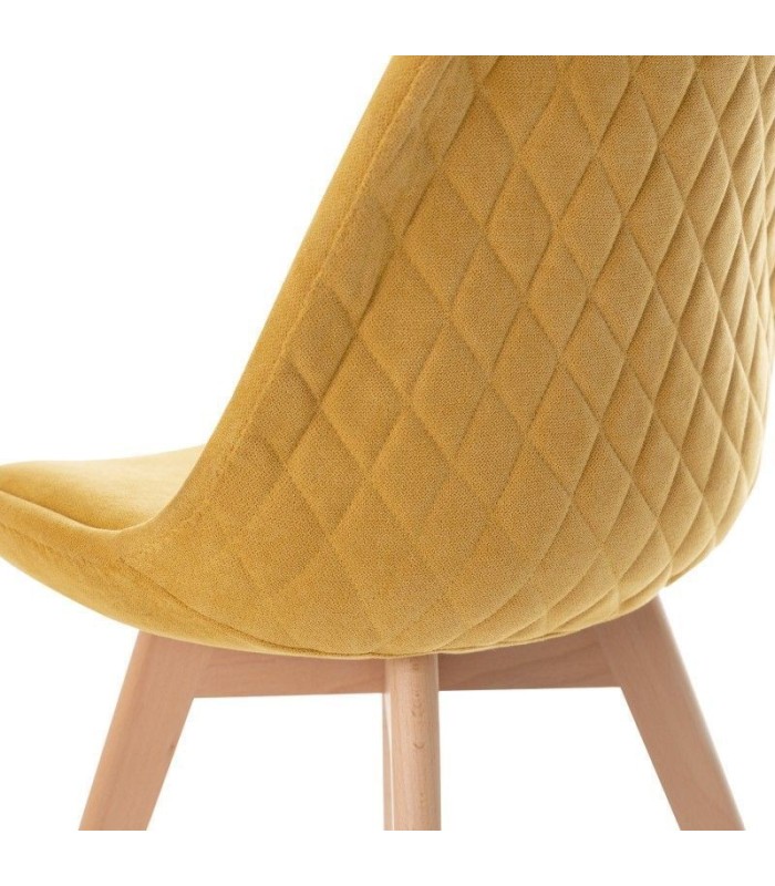Silla Damianos tapizado mostaza