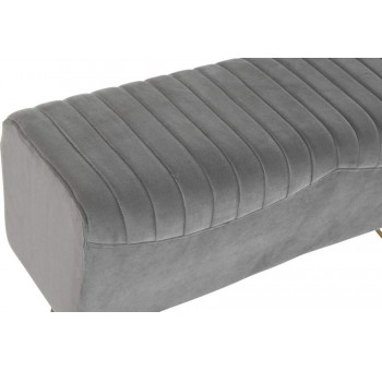 Pie de cama Heliodoros tapizado gris