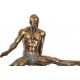 Figura Gyms resina gimnasta envejecido dorado