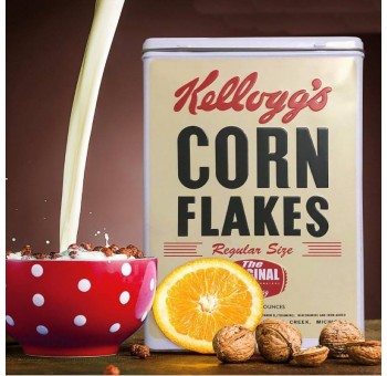 Caja metal cereales Kelloggs Corn Flakes