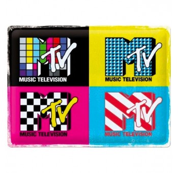 Placa metal pared Logo MTV Pop Art