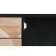 Mueble Tv Nikanor madera negra 3 cajones 2 puertas
