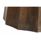 Mesa comedor redonda Stephanos madera y mármol negro