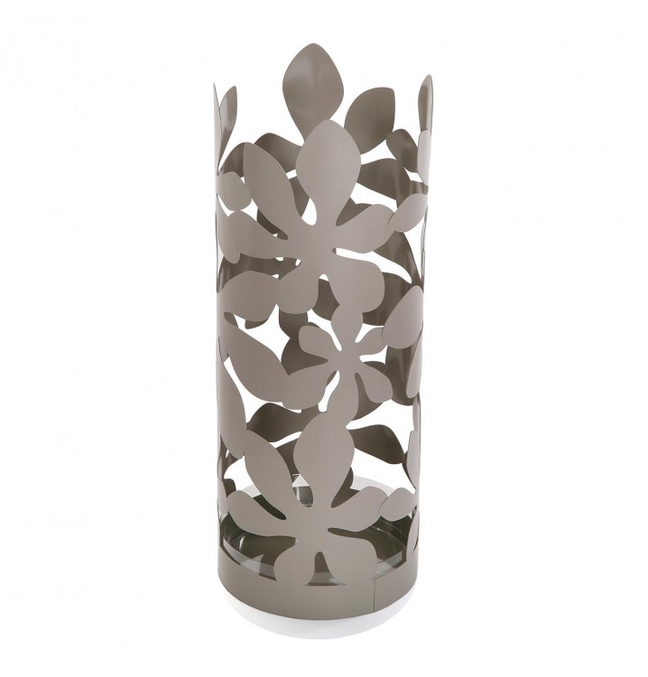 Paragüero metal flor gris