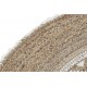 Alfombra Atoch yute algodón marrón natural mandala blanco redonda