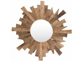 Espejo redondo Arvid madera reciclada