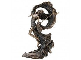 Figura escultura Nyx Diosa Griega de la noche resina bronce
