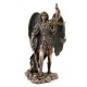 Figura San Miguel Espada y Balanza resina bronce