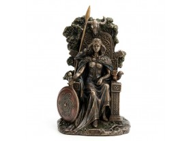 Figura Diosa Celta Escudo resina bronce