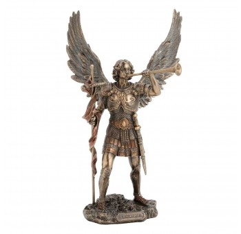 Figura Arcángel San Gabriel resina bronce