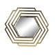 Espejo Xoly inox dorado forma hexágono