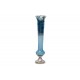 Florero Stellarae Cristal / Aluminio Nickel 25x25x101 azul