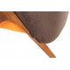 Sillón Rutilo madera/boucle 68x78x75 marrón y naranja