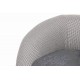 Sillón Cupro Acero Inoxidable/boucle tela 89x85x74 gris