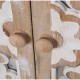 Armario Viote madera espejo 2 puertas caladas natural blanco