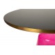 Mesa de centro Deneb cristal rosa y negro