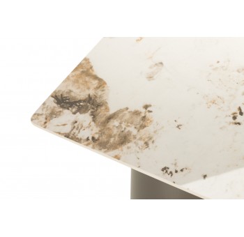 Mesa de centro Antares mármol blanco y gris