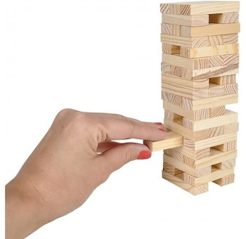Juego de mesa torre madera bloques