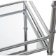 Mesa auxiliar Corsk metal plateado espejo rectangular