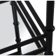 Mesa auxiliar Corsk metal negro espejo rectangular