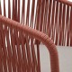 Silla Mathilde metal galvanizado y cuerda terracota