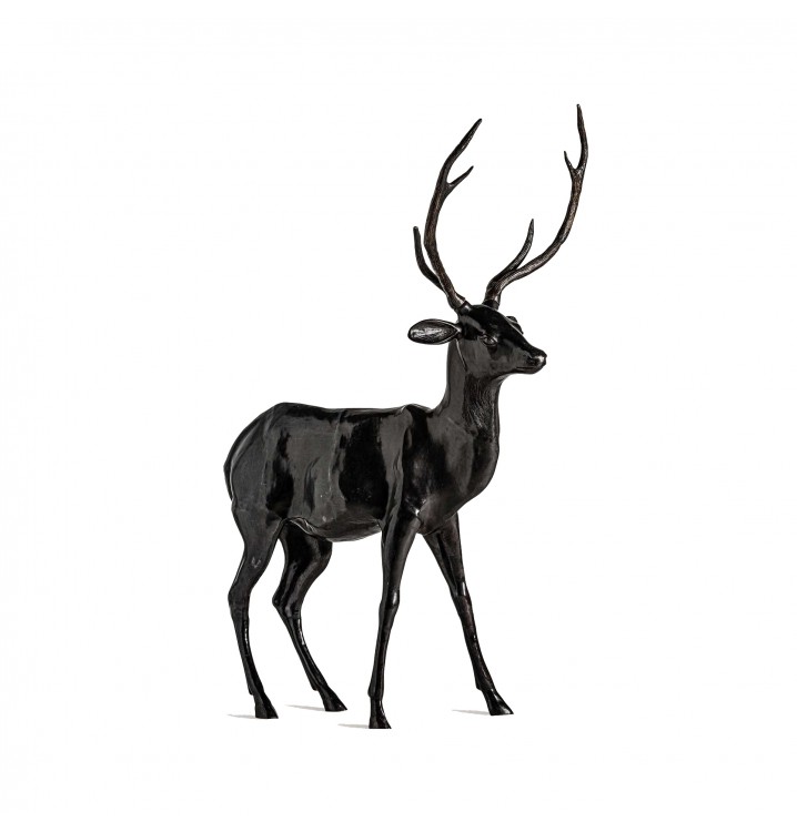 Figura decoración Ciervo negro A150