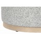 Puf redondo Arawn tapicería gris jaspe 48x48x31