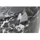Mesa de centro redonda Brigid simil mármol negro 119x119x45