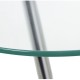 Mesa auxiliar Flexy metal cromado cristal espejo redonda plateado