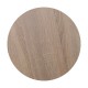 Mesa auxiliar Akalp madera natural metal cromado redonda set 3