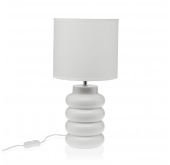 Lámpara de mesa Zanjan cerámica blanca