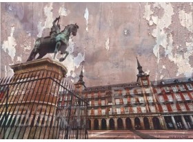 Cuadro lienzo Madrid Plaza Mayor 70x50