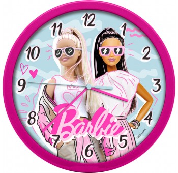 Reloj pared Barbie redondo