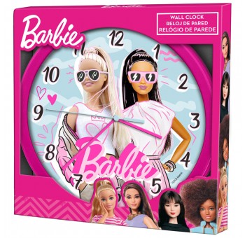 Reloj pared Barbie redondo