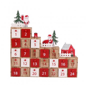 Calendario adviento Navidad escalonado Papa Noel
