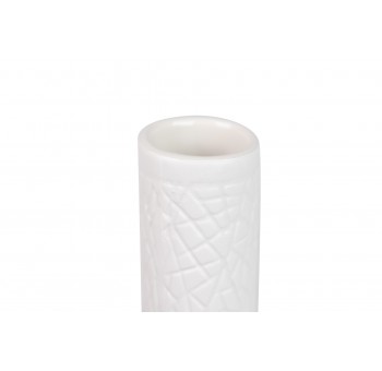 Florero Ceramica Blanco Itaca 13x8x38 Cm