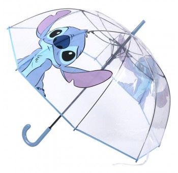 Paraguas seta transparente Stitch