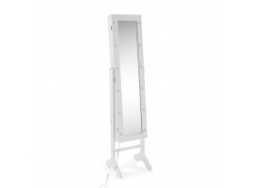 Joyero Blanco Con Luces LED Espejo