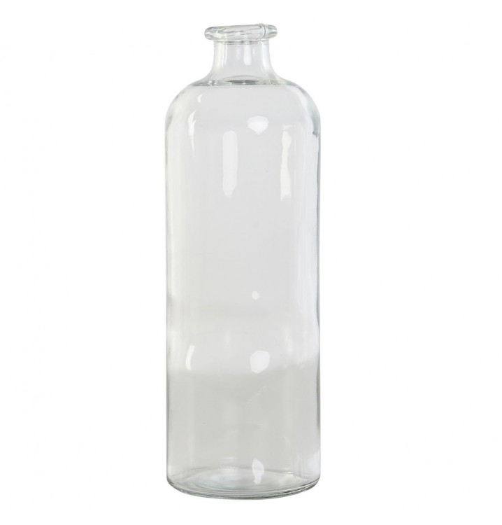 Jarrón botella antigua cristal reciclado 1.5L transparente