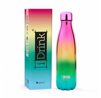Botella 500 ml doble pared térmica Multicolor metálica