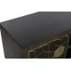 Mueble Tv Nemed marrón oscuro y dorado 140X40X55