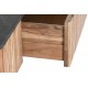 Mesa de centro Oisin madera y mármol negro 115X65X45